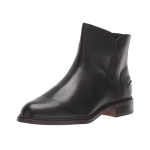 Franco Sarto Bealy Side Zip Leather Ankle Boots Black Women's Size 9 Medium